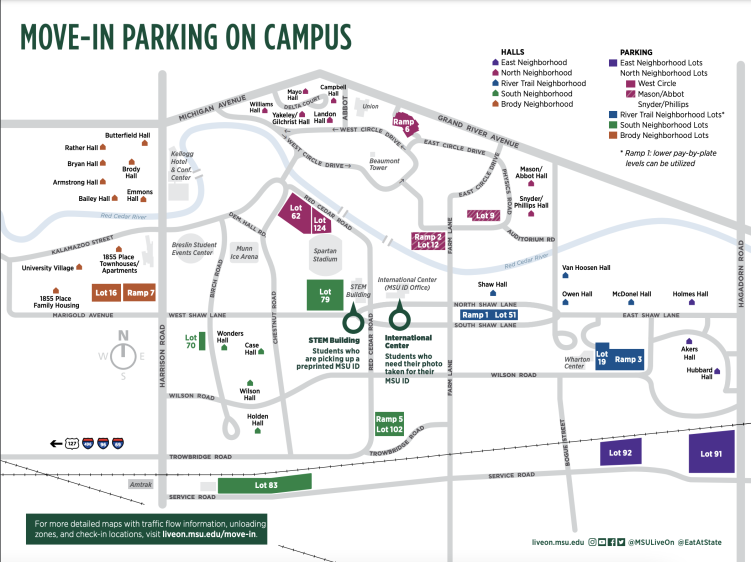 Parking and Directions Live On Michigan State University